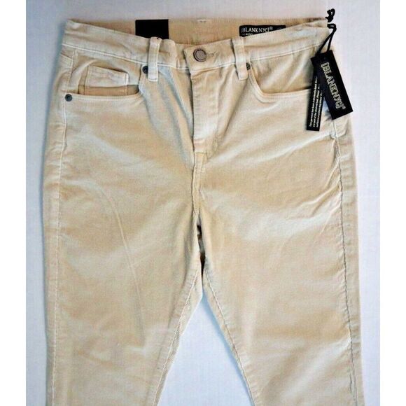 BLANKNYC Women Sz 28 Cream/Ivory The Bond Mid-Rise Skinny Ankle Corduroy Pants - Picture 8 of 10